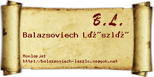 Balazsoviech László névjegykártya